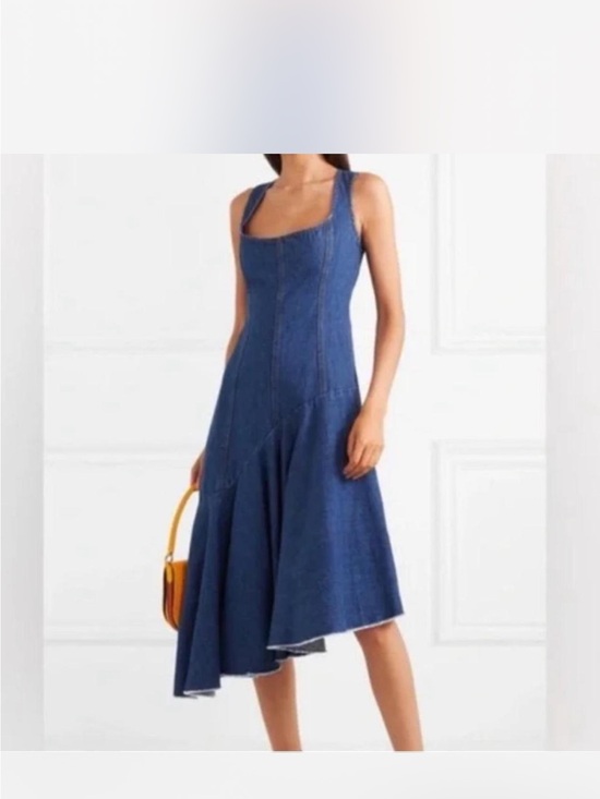 Solace London Dresses & Skirts - Solace London Lewis Blue Denim High-Low A-Line Dress Sz 4